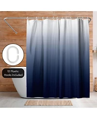 Americanflat 71x74 Ombre Blue Shower Curtain - Water Resistant - Polyester Fabric