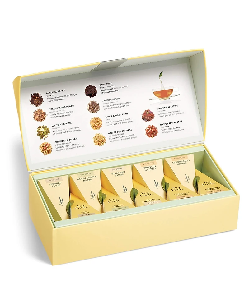 Tea Forte Tea Lovers Triple Play Tea Set, 10 Piece