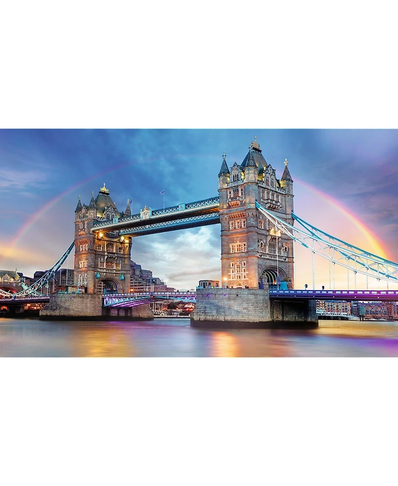 Trefl Red 1000 Piece Puzzle & Sorter - Rainbow over Tower Bridge