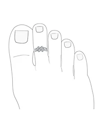 Bling Jewelry Geometric Boho Mid Finger Silver Bead Ball Split Band Midi Toe Ring .925 Silver Sterling Adjustable