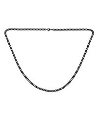 Bling Jewelry Heavy Duty Biker Jewelry Solid Curb Link Chain Necklace Gold Tone Stainless Steel 4MM