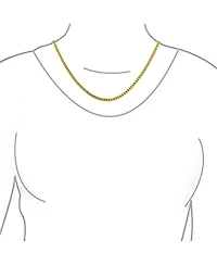 Bling Jewelry Stylish and Durable: 14K Gold Plated Silver Tone Black Stainless Steel Heavy Duty Biker Jewelry Necklace Solid 5MM Curb Wheat Link Foxta