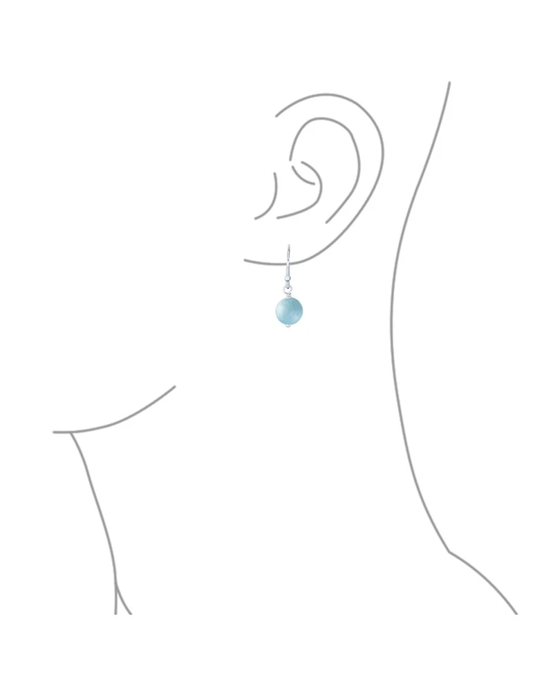 Bling Jewelry Basic Round 8MM Bead Drop Earrings with Fish Hook Sterling Silver