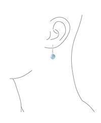 Bling Jewelry Basic Round 8MM Bead Drop Earrings with Fish Hook Sterling Silver