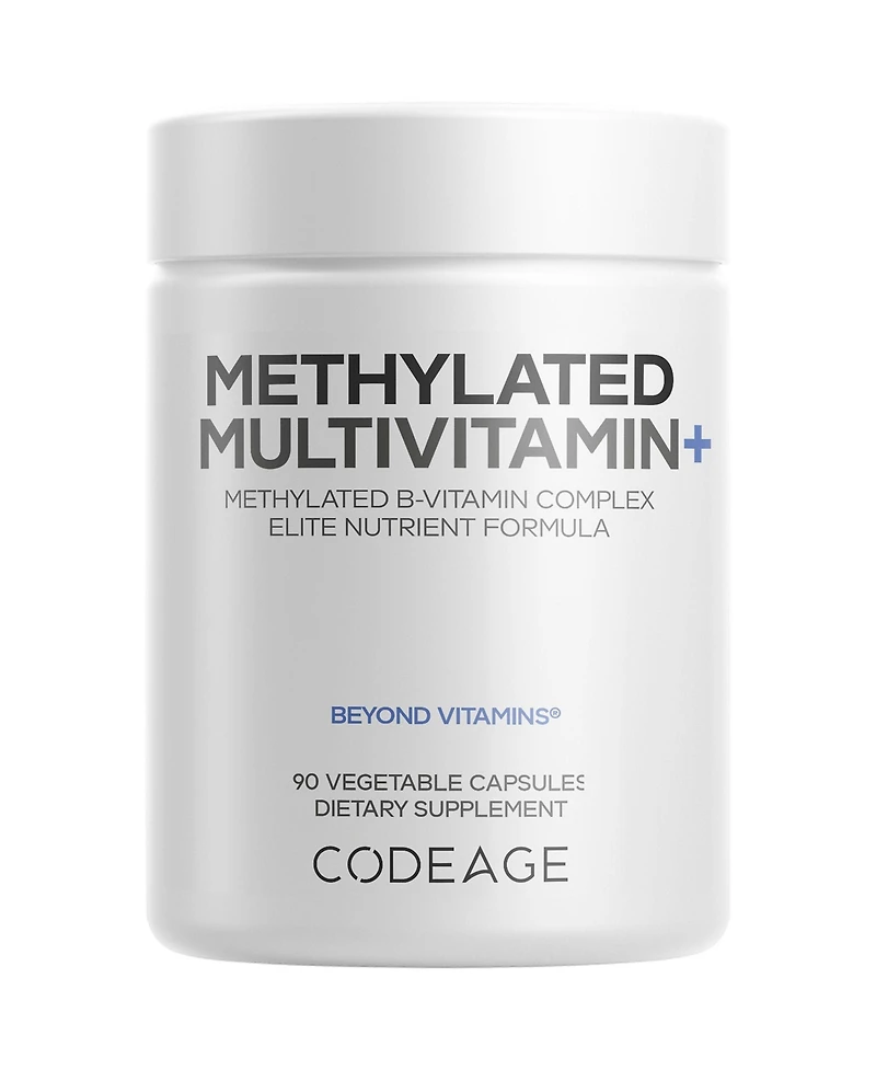 Codeage Methylated Multivitamin Supplement - B-Vitamin, Vitamins A, C, D, E, K2, B12 Methylcobalamin - L-Methylfolate