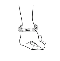 Bling Jewelry Name Plated Word Dad Identification Id Bracelet Silver Tone Stainless Steel