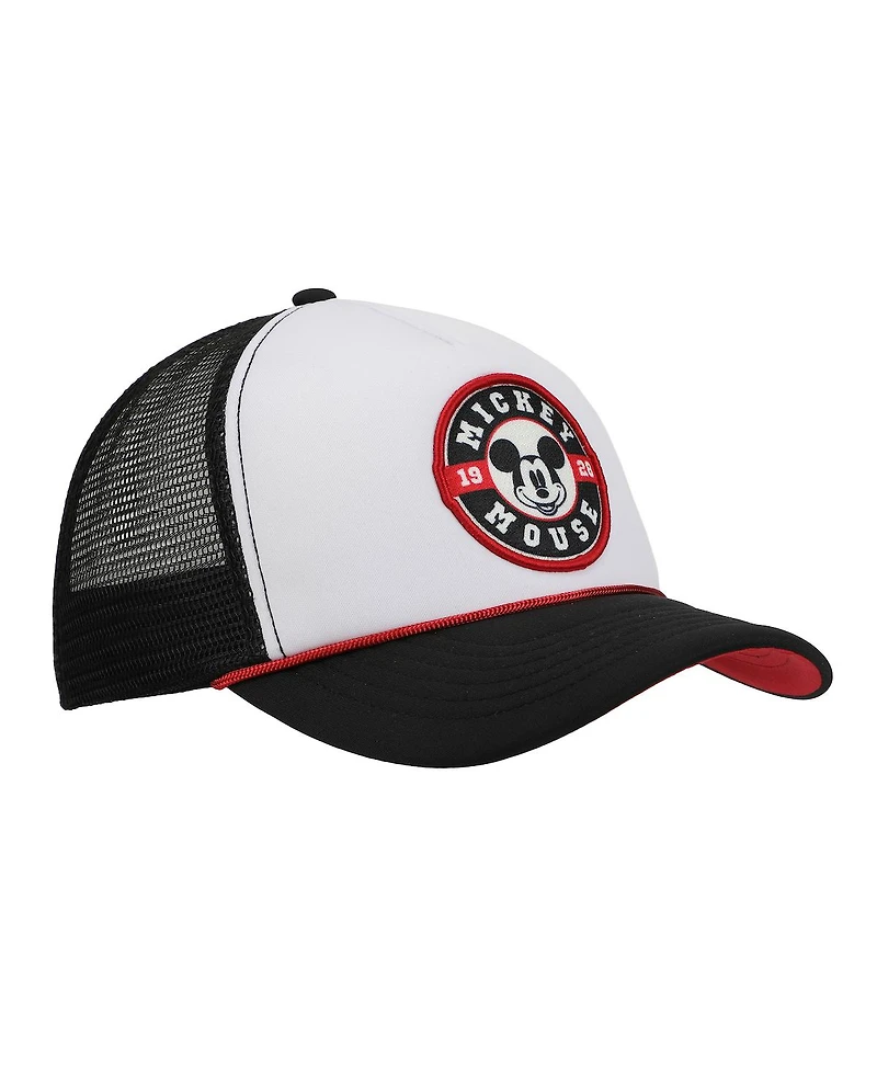 Disney Men's Mickey Mouse Character Circle Black & White Trucker Hat