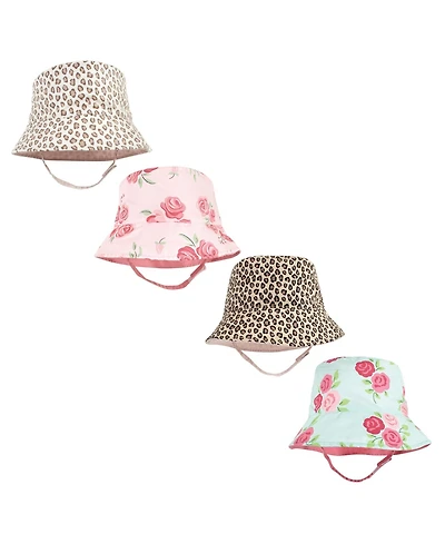 Hudson Baby Girls 4Pc Sun Protection Hat