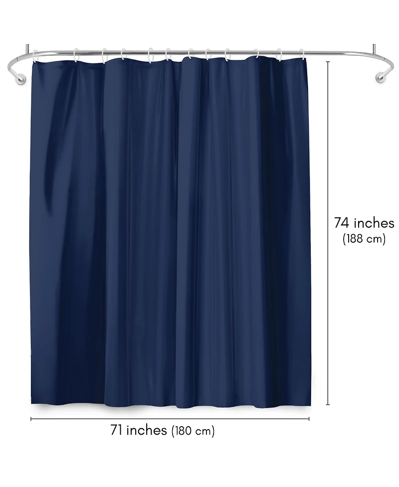 Americanflat 71x74 Solid Shower Curtain - Water Resistant
