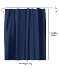 Americanflat 71x74 Solid Shower Curtain - Water Resistant