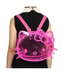 Hello Kitty Character Head Clear Adult Pink Pvc 12" Mini Backpack