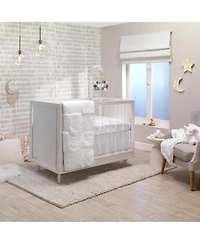 Lambs & Ivy Baby Signature Gray/White Marble Organic Cotton Fitted Crib Sheet