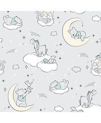 Lambs & Ivy Baby Disney Cozy Friends Winnie the Pooh Gray Fitted Crib Sheet