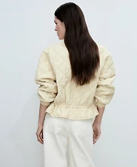 Mango Women's Quilted Bomber Jacket