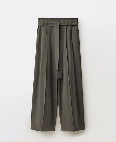 Mango Women's Belted Clips Suit Trousers