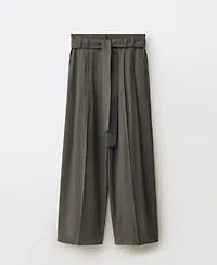 Mango Women's Belted Clips Suit Trousers