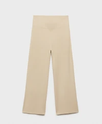 Mango Women's Fine-Knit Wide Leg Trousers