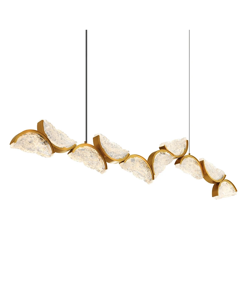 Cwi Lighting 17" Metal Moon Integrated Led Chandelier