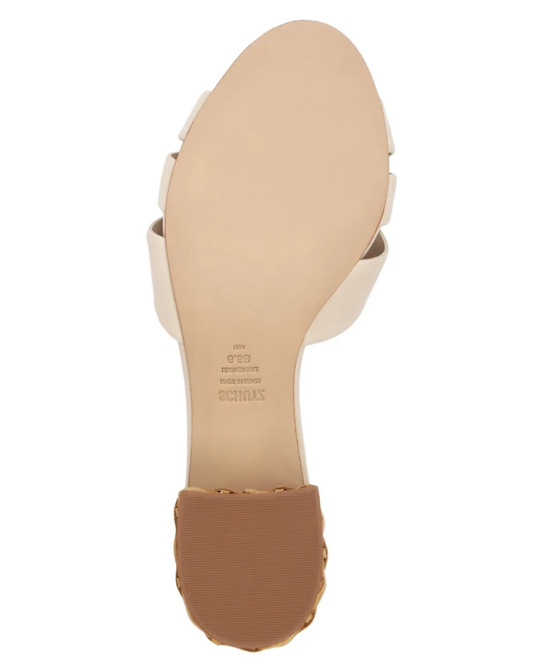 Schutz Women's Keefa Straw Slip-On Mules