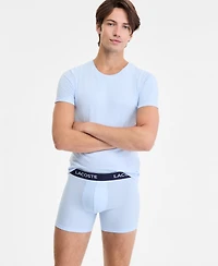 Lacoste Men's 3-Pack. Regular-Fit Logo Waistband 5" Boxer Briefs