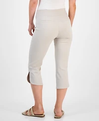 Jm Collection Petite Split-Hem Pull-On Capri Pants, Exclusively at Macy's