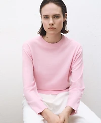 Mango Women's Wool-Blend Round-Neck Sweater