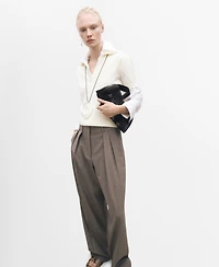 Mango Women's Wool-Blend Polo-Neck Sweater