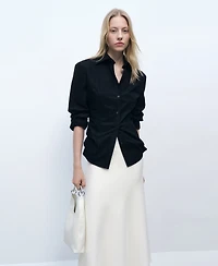 Mango Women's Flared Knitted Skirt