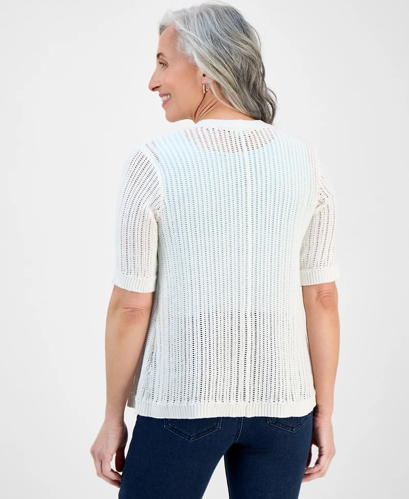 Style & Co Petite Summer Cotton Cardigan, Exclusively at Macy's