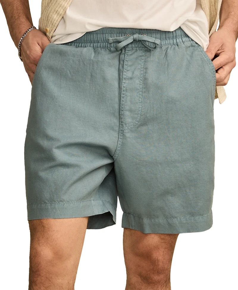 Lucky Brand Men's 7 Inch Linen Pull On Shorts