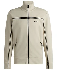 Boss by Hugo Men's Tape Insert Zip-Up Sweatshirt