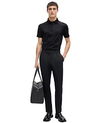 Boss by Hugo Boss Men's Houndstooth Jacquard Slim-Fit Polo Shirt