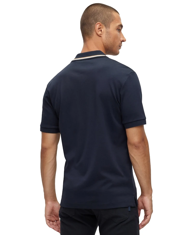 Boss by Hugo Men's Slim-Fit Striped Collar Polo