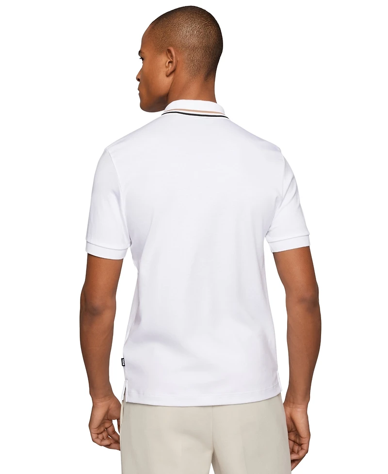 Boss by Hugo Men's Slim-Fit Striped Collar Polo