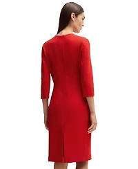 Boss by Hugo Boss Women's Cropped Sleeve V-Neck Dress