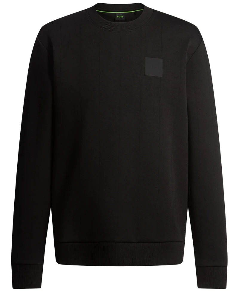 Boss by Hugo Men's Drop Needle Stitching Regular-Fit Sweatshirt