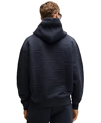 Boss by Hugo Men's Hexagonal Quilting Relaxed-Fit Hoodie