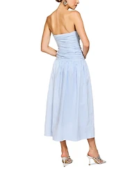 Line & Dot Women's Darra Striped Strapless Midi Dress