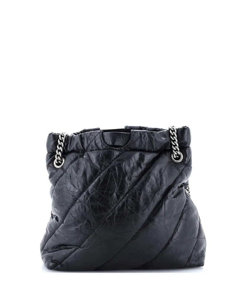 Pre-Owned Balenciaga Xs Crush Chain Tote Quilted Crushed Calfskin