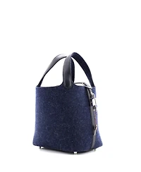 Pre-Owned Hermes Pm Picotin Lock Bag Felt with Leather