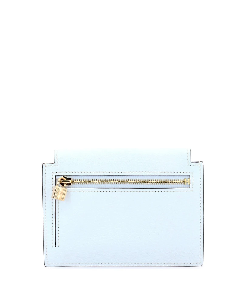 Pre-Owned Hermes Kelly Pocket Compact Wallet Chevre Mysore
