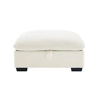 Corduroy Fabric Ottoman Footrest Comfortable, Durable, and Versatile for Living Room or Bedroom-The Pop Home