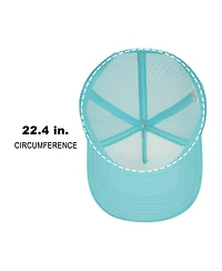 Chill Beach Vibes White & Aqua Foam Trucker Hat