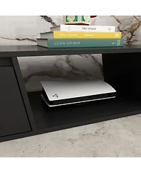 Retractable Tv Stand with 4 Drawers, Entertainment Center and Media Console