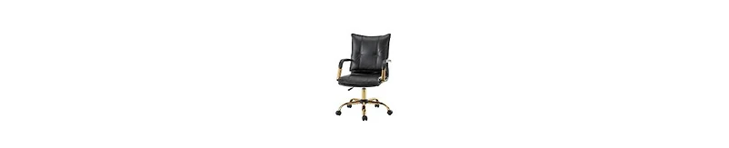Modern Home Office Desk Chair with Golden Legs