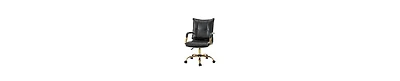 Modern Home Office Desk Chair with Golden Legs