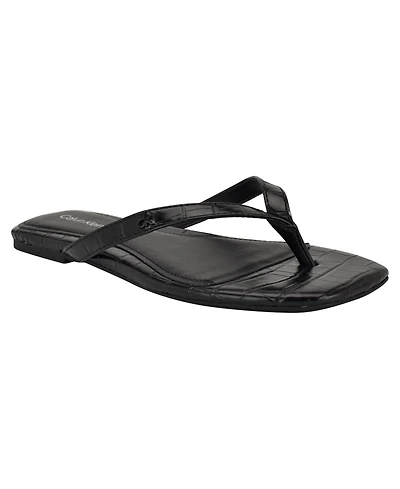 Calvin Klein Women's Stelea Flat Thong Sandals