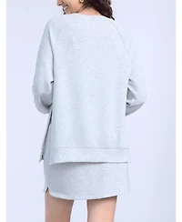 Motherhood Maternity Maternity Long Sleeve With Side Slits Scuba Raglan Top - Motherhood