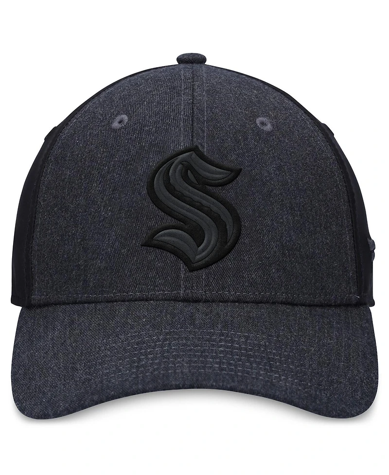 Fanatics Men's Black Seattle Kraken Tonal Flex Hat