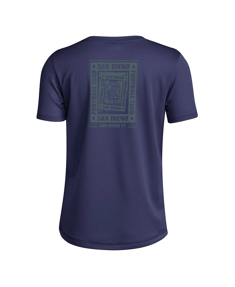 Adidas Big Boys and Girls Navy San Diego Fc Local Wrap T-Shirt